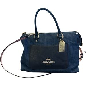 Coach Denim and Black Crossbody Bag